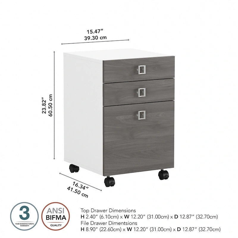 3 Drawer Mobile File Cabinet