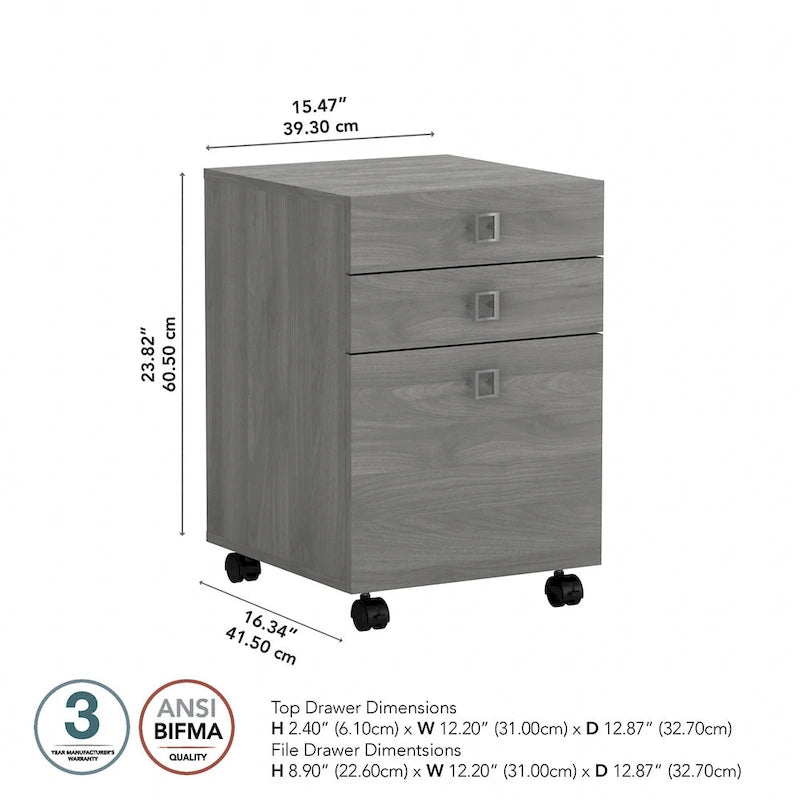 3 Drawer Mobile File Cabinet