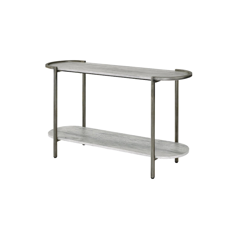 Urban Light Grey 49-inch Steel 1-Shelf Sofa Table