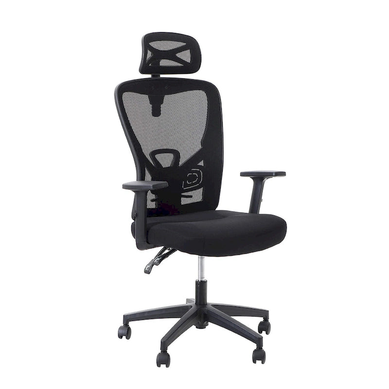 High Back Mesh Office Chair Adjustable Headrest, Armrest, Rolling Swivel Reclining Chair