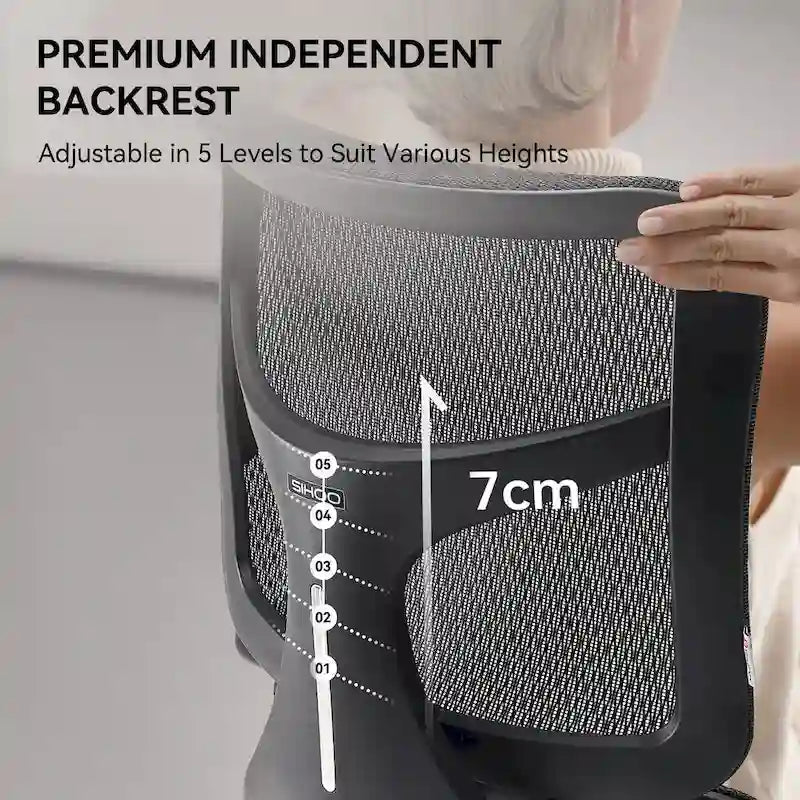 Ergonomic Mesh Office Chair with Adjustable seat depth - 74*70*127