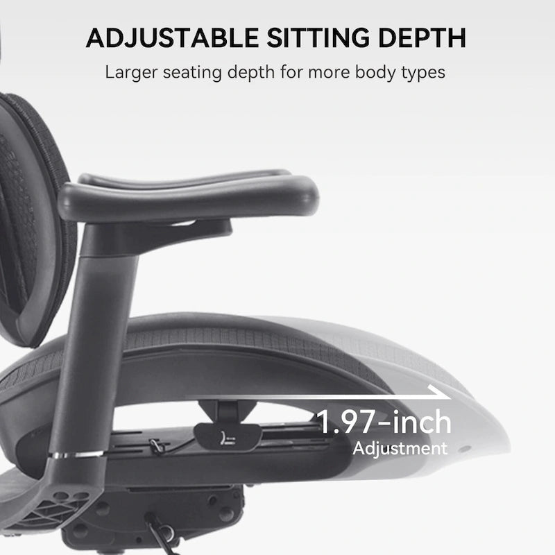 Ergonomic Mesh Office Chair with Adjustable seat depth - 74*70*127