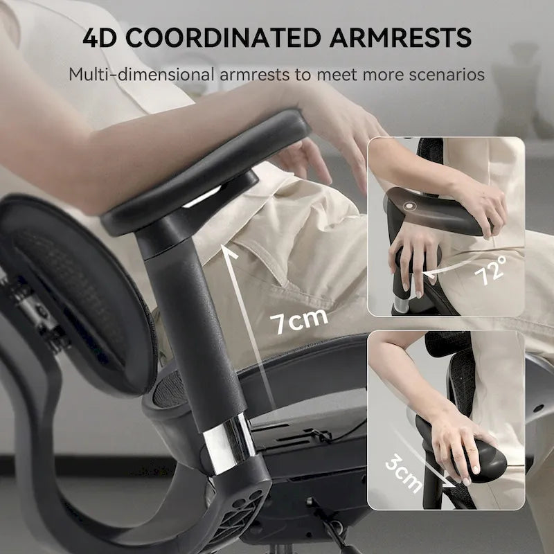 Ergonomic Mesh Office Chair with Adjustable seat depth - 74*70*127