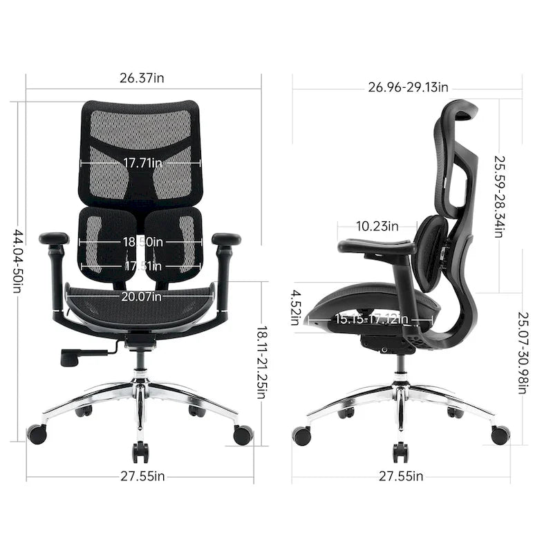 Ergonomic Mesh Office Chair with Adjustable seat depth - 74*70*127