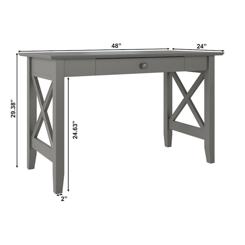 Writing Desk with Drawer in Grey