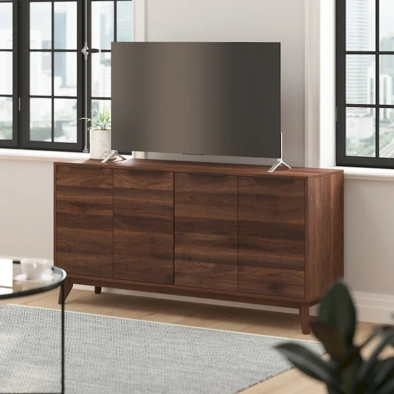 60 Buffet Cabinet with 4 Soft Close Doors and Adjustable Shelves