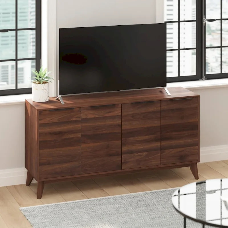 60 Buffet Cabinet with 4 Soft Close Doors and Adjustable Shelves