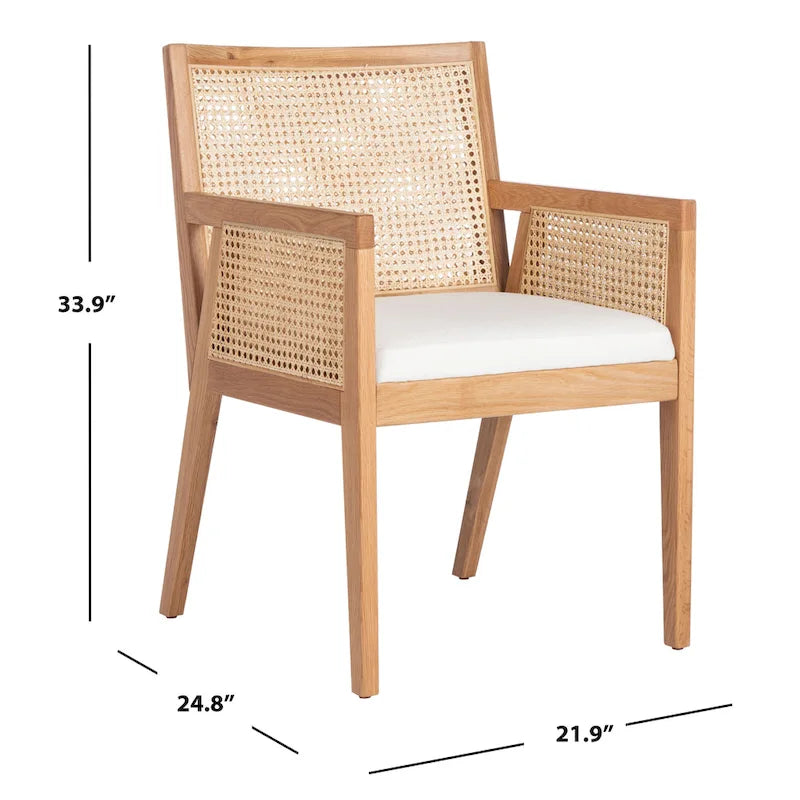 Rattan Dining Chair - 21.9 W x 24.8 L x 33.9 H - 22Wx25Dx34H