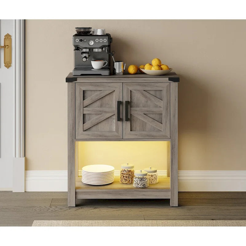 Modern Farmhouse Buffet Cabinet,Wood Sideboard for Living Room