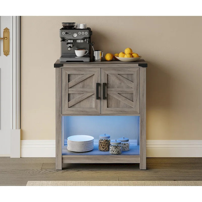 Modern Farmhouse Buffet Cabinet,Wood Sideboard for Living Room