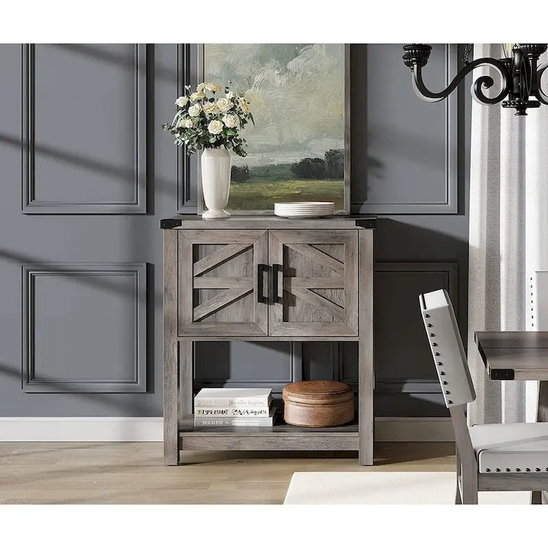 Modern Farmhouse Buffet Cabinet,Wood Sideboard for Living Room