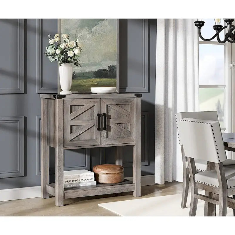 Modern Farmhouse Buffet Cabinet,Wood Sideboard for Living Room