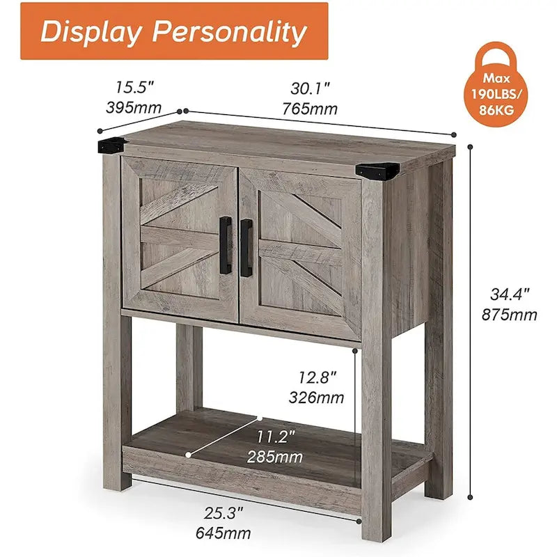 Modern Farmhouse Buffet Cabinet,Wood Sideboard for Living Room