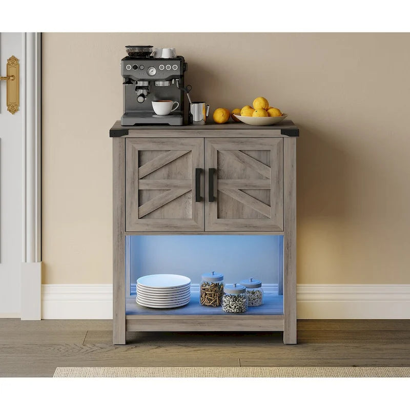 Modern Farmhouse Buffet Cabinet,Wood Sideboard for Living Room