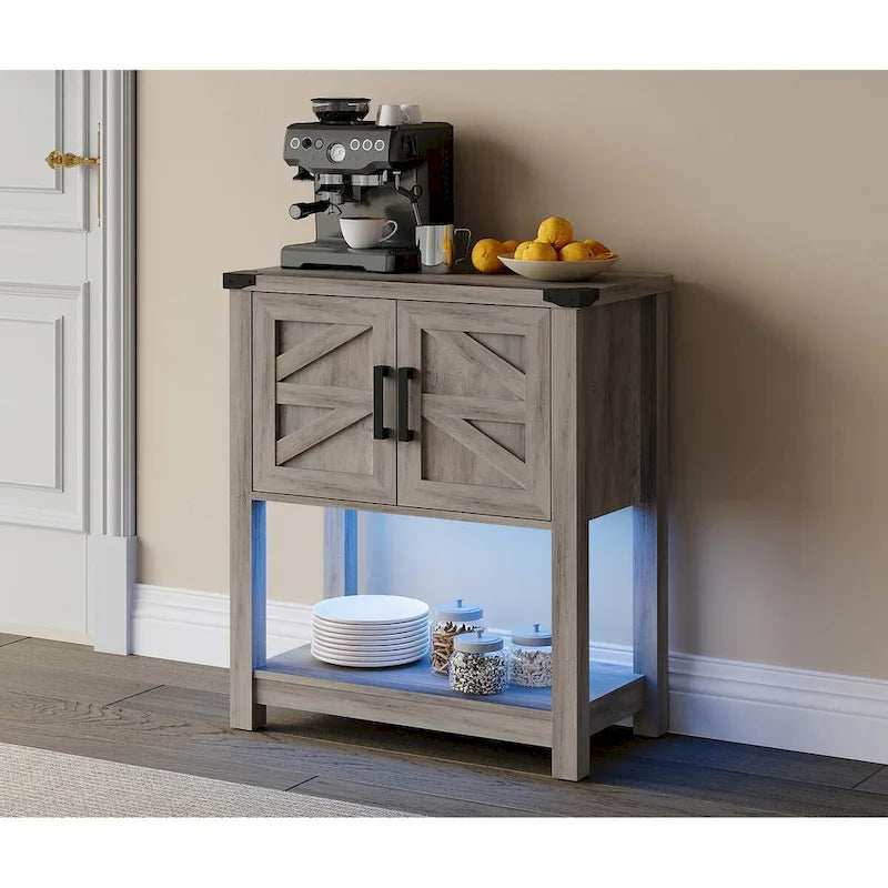 Modern Farmhouse Buffet Cabinet,Wood Sideboard for Living Room