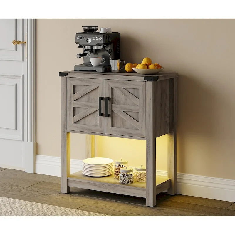 Modern Farmhouse Buffet Cabinet,Wood Sideboard for Living Room
