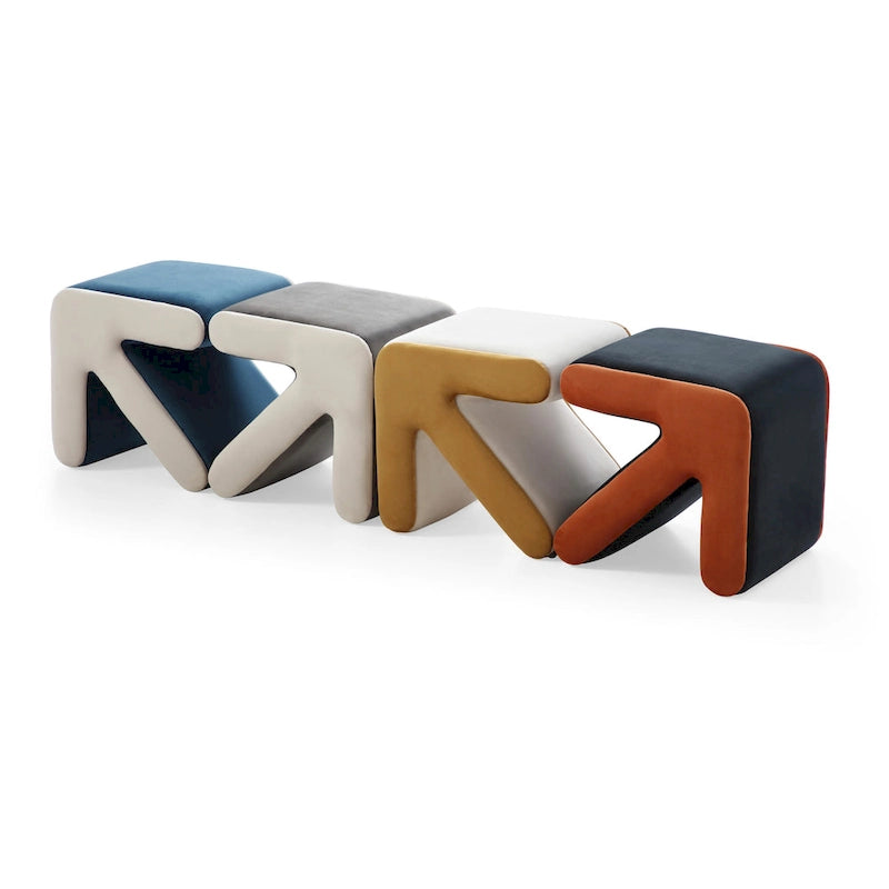 Modern Creative Upholstered Velvet Stool Ottoman
