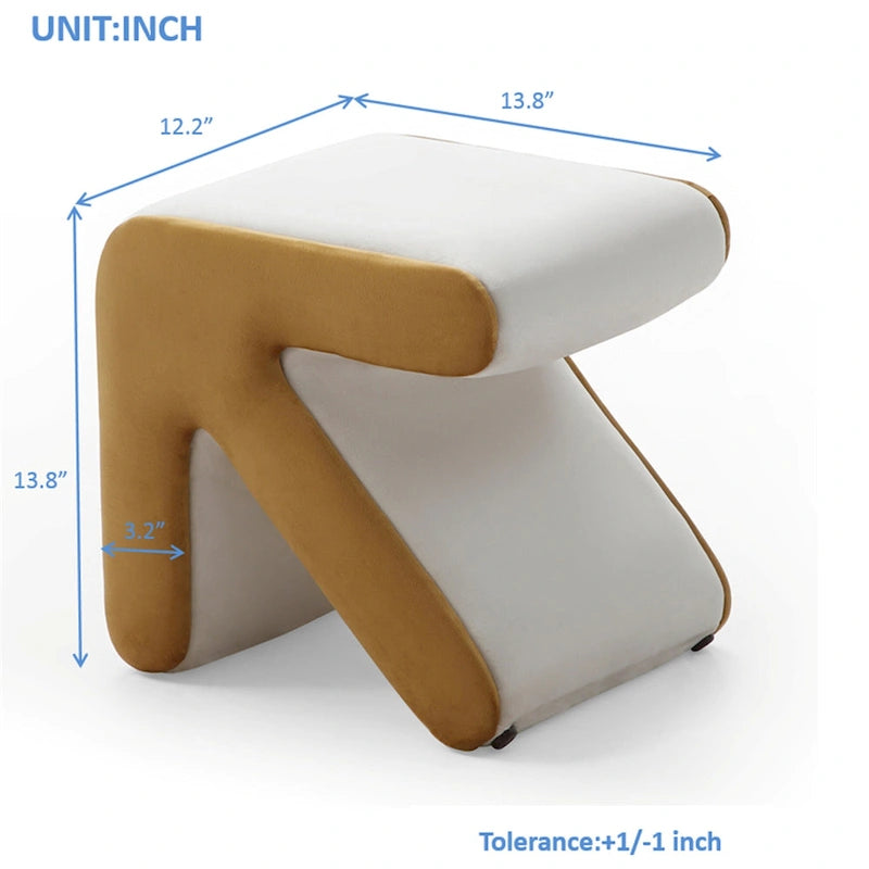 Modern Creative Upholstered Velvet Stool Ottoman