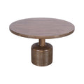 Dining Table, Round Top, Pedestal Base, Rich Brown Wood