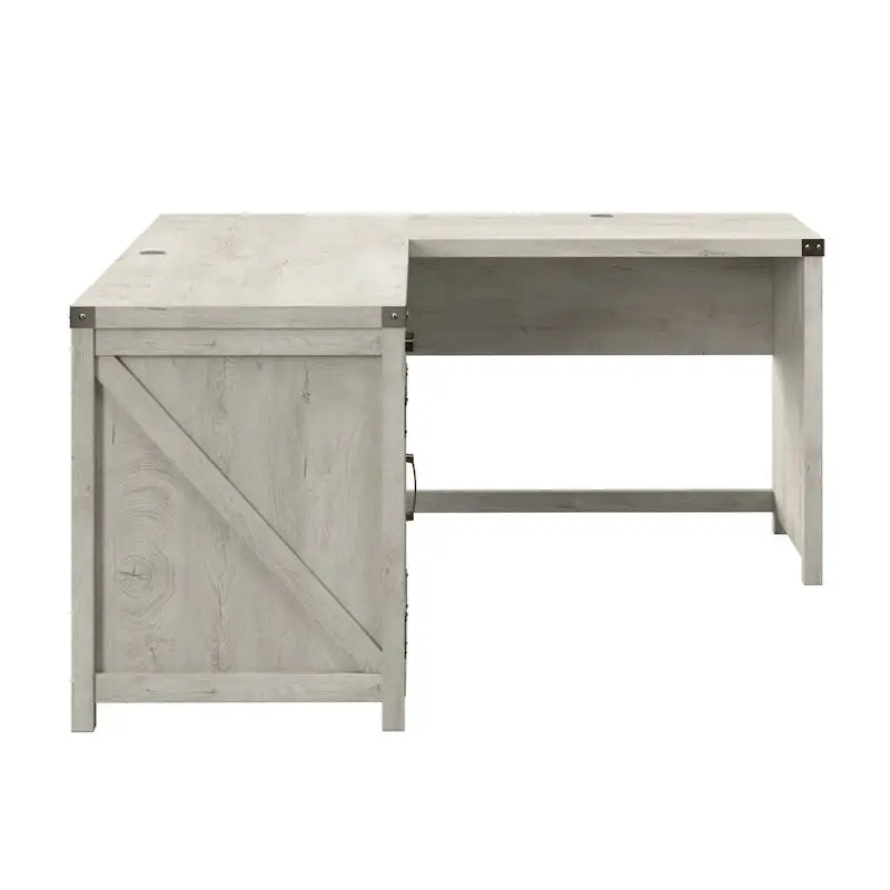 60W L Shaped Desk with Storage Cabinet